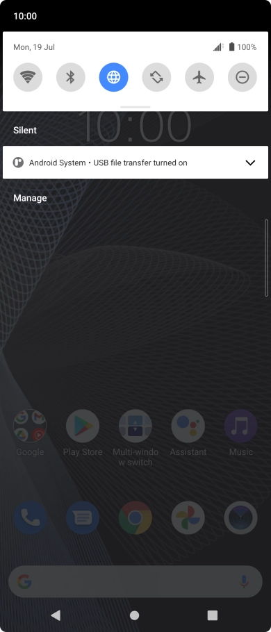 Press Android system. Press Android system.