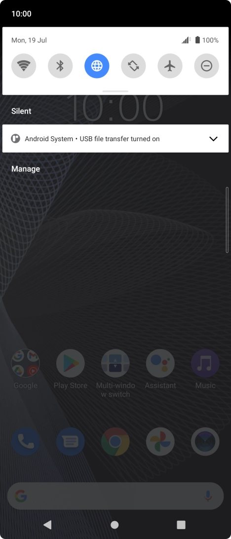 Press Android system. Press Android system.