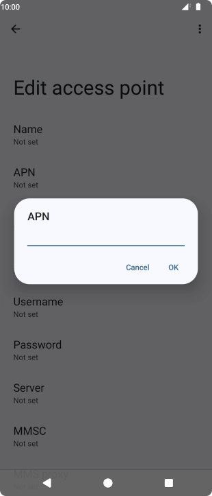 Key in everywhere and press OK. Key in everywhere and press OK.
