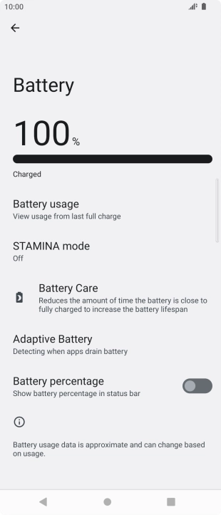 Press STAMINA mode. Press STAMINA mode.
