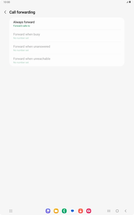 Press the required divert type. Press the required divert type.