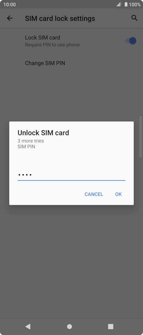 Key in your PIN and press OK. The default PIN is 1111. Key in your PIN and press OK. The default PIN is 1111.