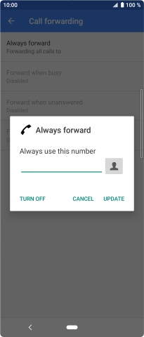Press TURN OFF. Press TURN OFF.