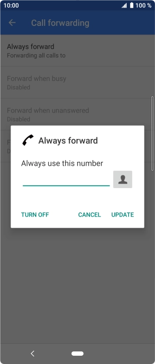 Press TURN OFF. Press TURN OFF.
