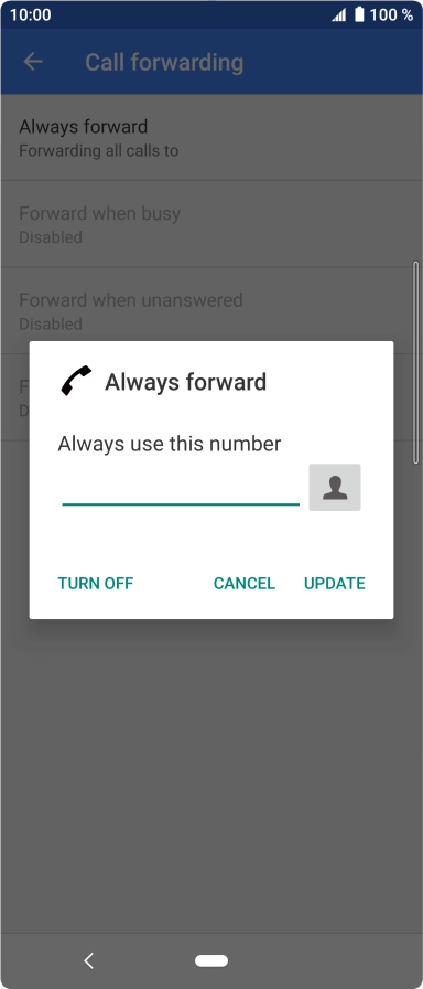 Press TURN OFF. Press TURN OFF.
