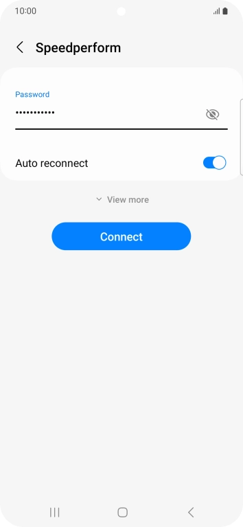 Key in the password for the Wi-Fi network and press Connect. Key in the password for the Wi-Fi network and press Connect.
