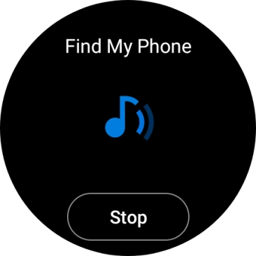 Press Stop when you've found your phone. Press Stop when you've found your phone.