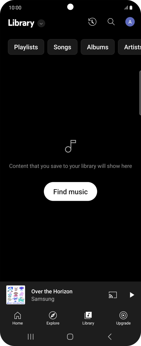 Press the drop down list. Press the drop down list.