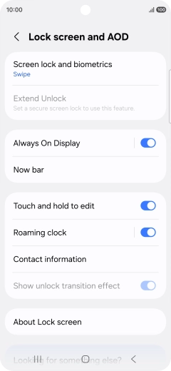 Press Screen lock and biometrics. Press Screen lock and biometrics.