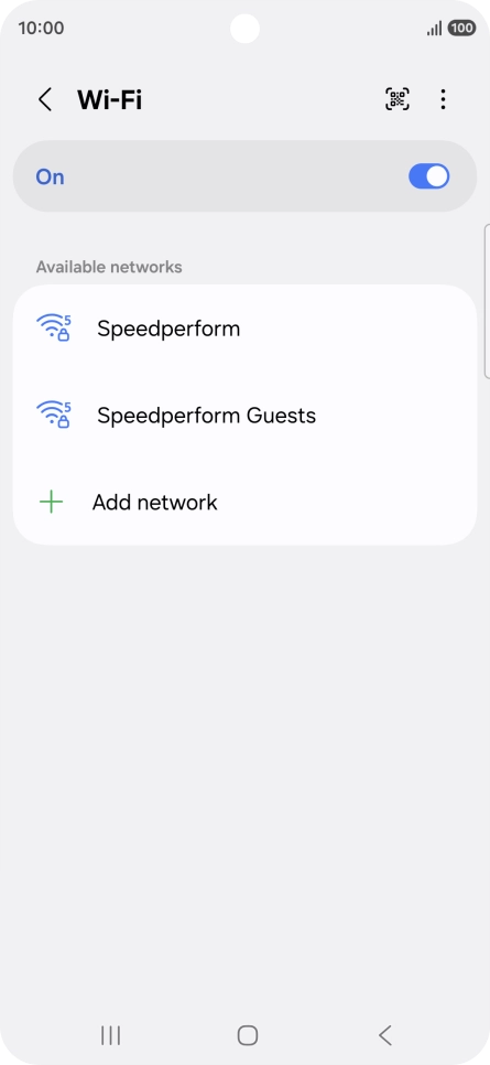 Press the required Wi-Fi network. Press the required Wi-Fi network.