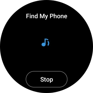 Press Stop when you've found your phone. Press Stop when you've found your phone.