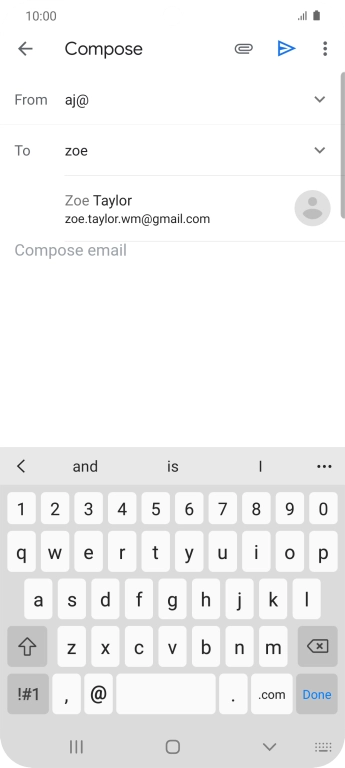 Press the required contact. Press the required contact.