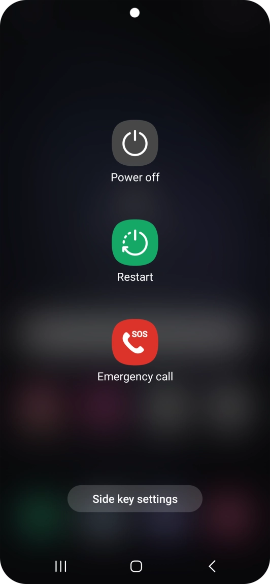 Press Power off. Press Power off.