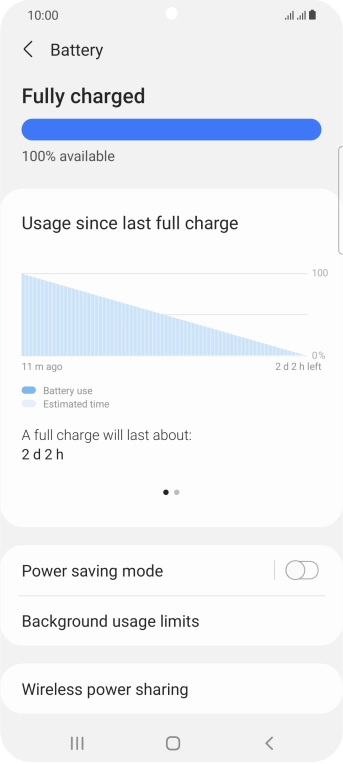 Press Power saving mode. Press Power saving mode.