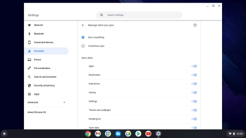 Click Sync everything to back up all files. Click Sync everything to back up all files.