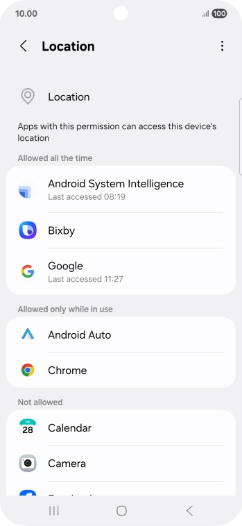 Press the required app. Press the required app.
