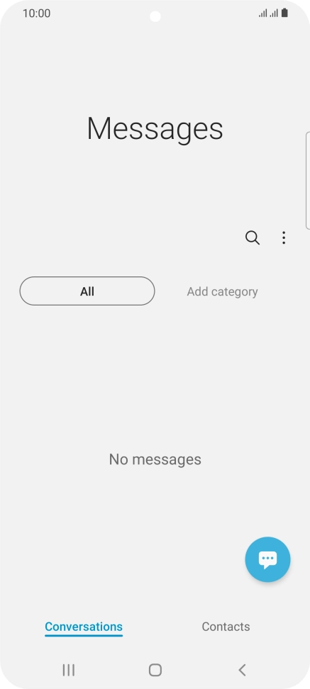 Press the new message icon. Press the new message icon.