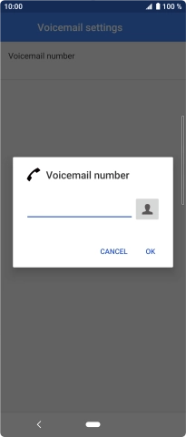 Key in +447953222222 and press OK. Key in +447953222222 and press OK.