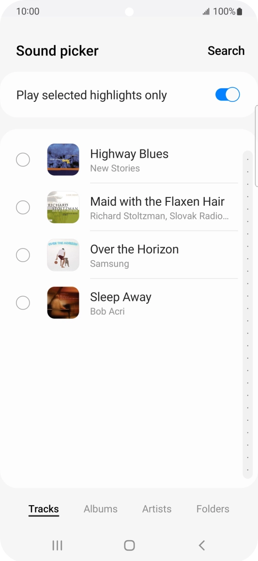 Press the required ring tones to hear them. Press the required ring tones to hear them.