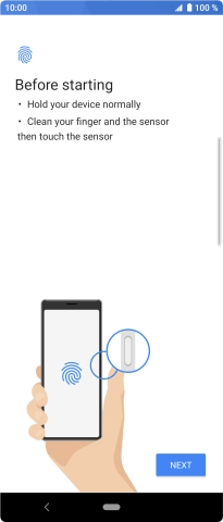 Follow the instructions on the screen to add your fingerprint. Follow the instructions on the screen to add your fingerprint.