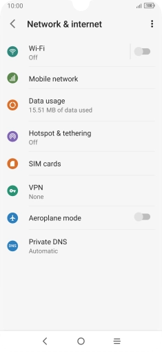 Press Mobile network. Press Mobile network.