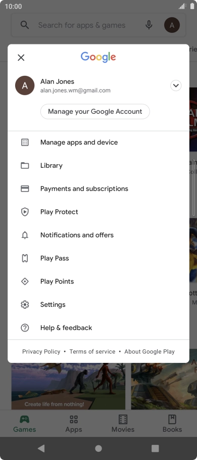 Press Settings. Press Settings.