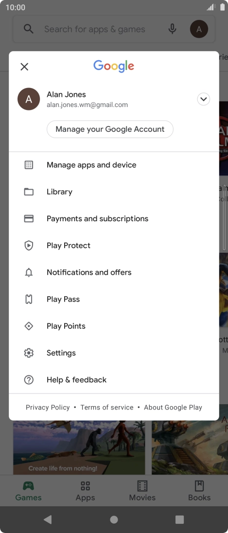 Press Settings. Press Settings.