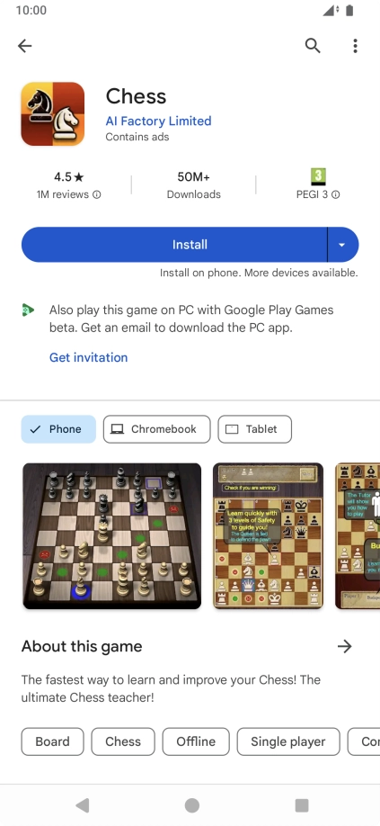 Press Install and follow the instructions on the screen to install the app. Press Install and follow the instructions on the screen to install the app.