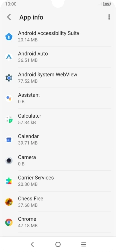 Press the required app. Press the required app.
