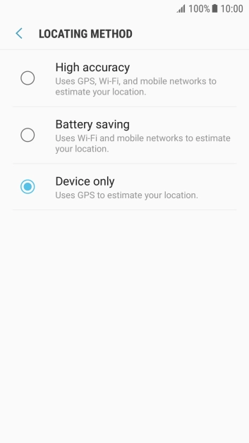 If you select High accuracy, your phone can find your exact position using the GPS satellites, the mobile network and nearby Wi-Fi networks. Satellite-based GPS requires a clear view of the sky. If you select High accuracy, your phone can find your exact position using the GPS satellites, the mobile network and nearby Wi-Fi networks. Satellite-based GPS requires a clear view of the sky.