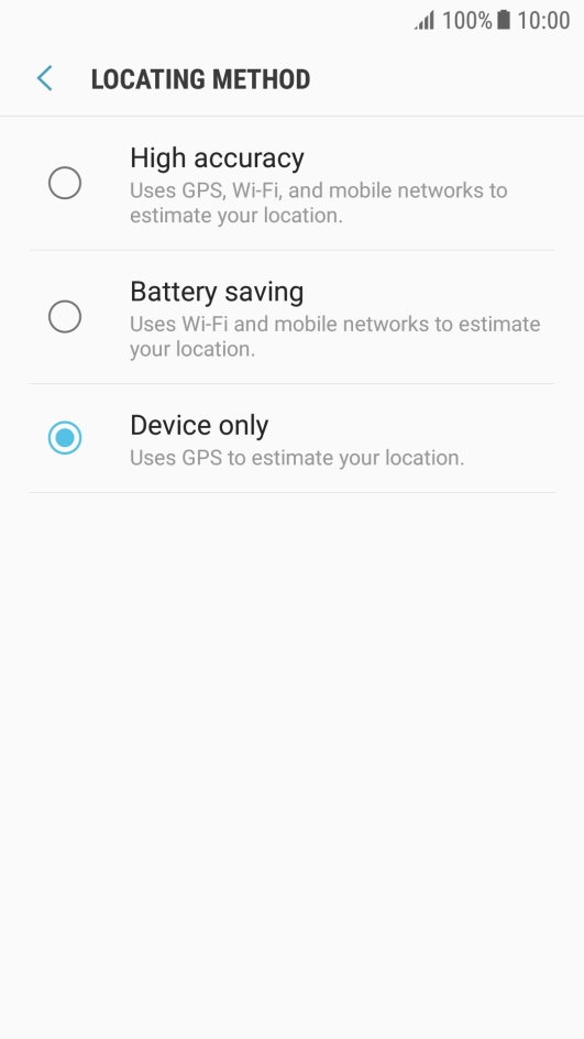 If you select High accuracy, your phone can find your exact position using the GPS satellites, the mobile network and nearby Wi-Fi networks. Satellite-based GPS requires a clear view of the sky. If you select High accuracy, your phone can find your exact position using the GPS satellites, the mobile network and nearby Wi-Fi networks. Satellite-based GPS requires a clear view of the sky.