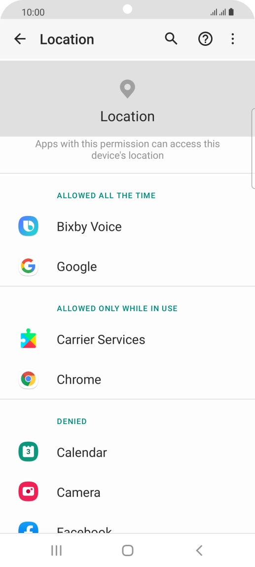 Press the required app. Press the required app.