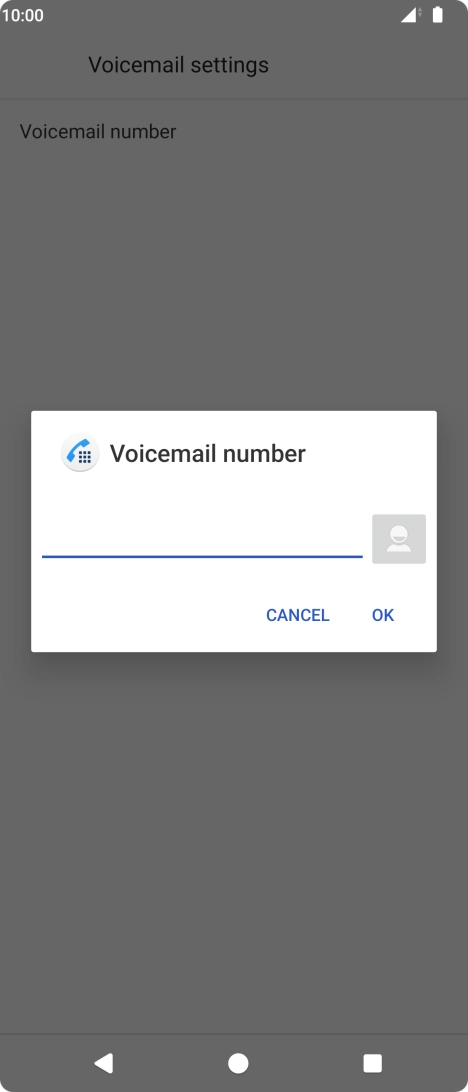 Key in +447953222222 and press OK. Key in +447953222222 and press OK.