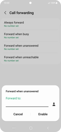 Key in +447953222222 and press Enable. Key in +447953222222 and press Enable.