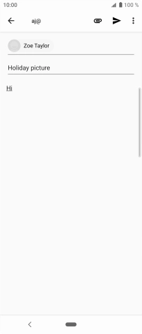Press the attachment icon. Press the attachment icon.