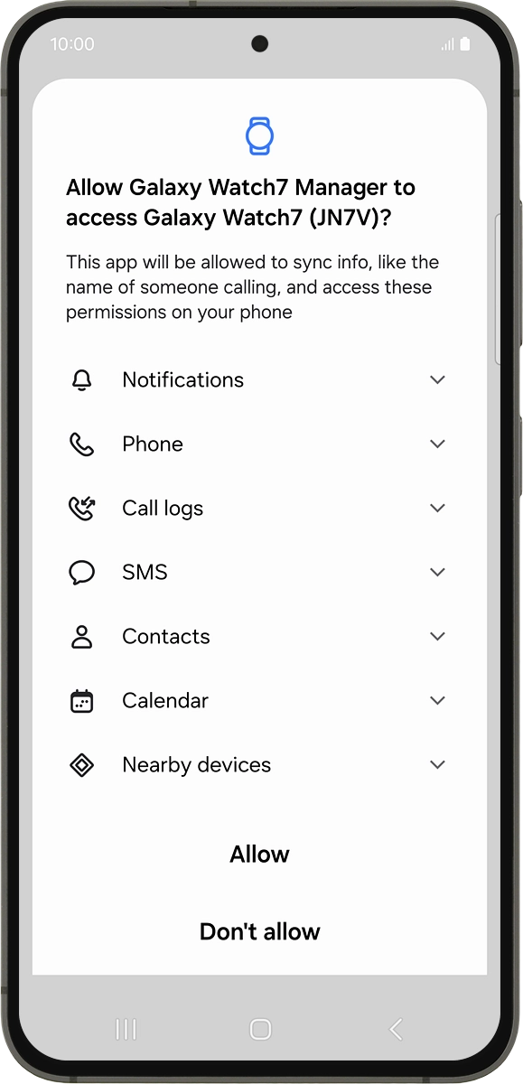 On your phone: Press Allow. On your phone: Press Allow.