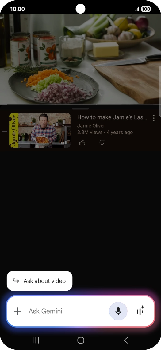 Press Ask about video. Press Ask about video.