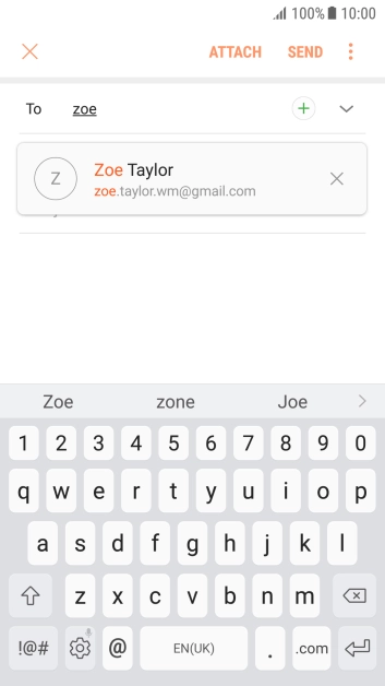 Press the required contact. Press the required contact.