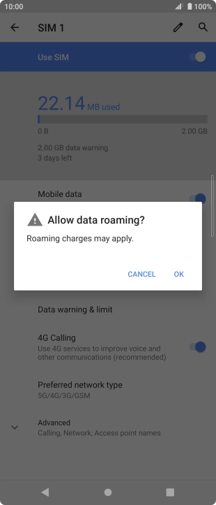 If you turn on the function, press OK. If you turn on the function, press OK.