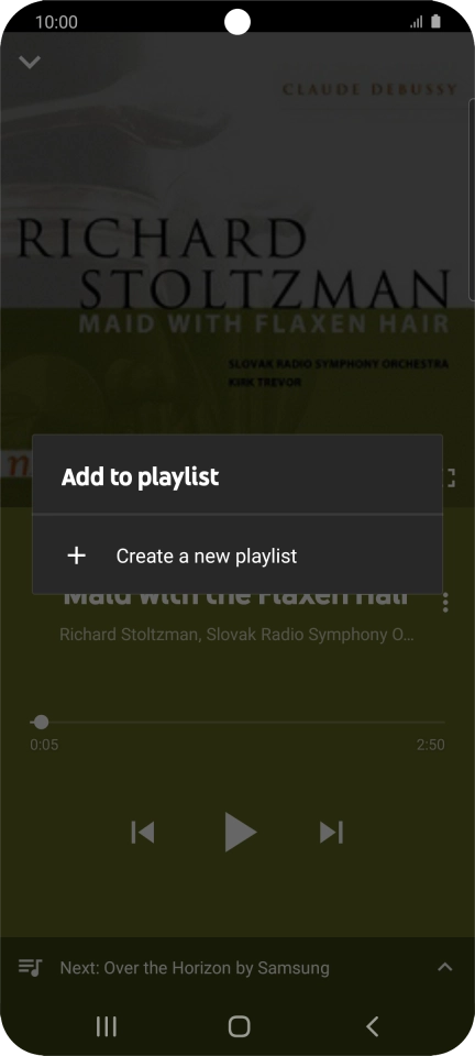 Press Create a new playlist. Press Create a new playlist.