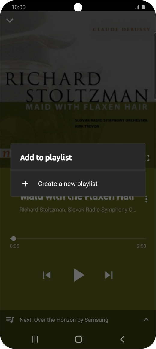 Press Create a new playlist. Press Create a new playlist.