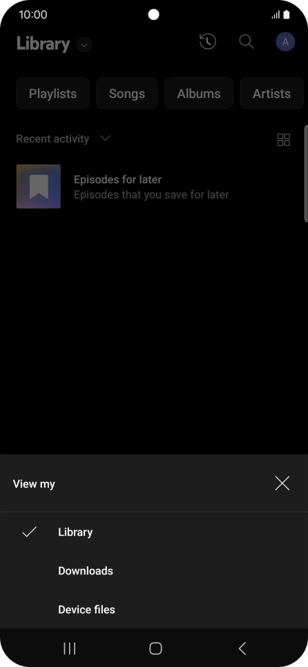 Press the required category and go to the required audio file. Press the required category and go to the required audio file.