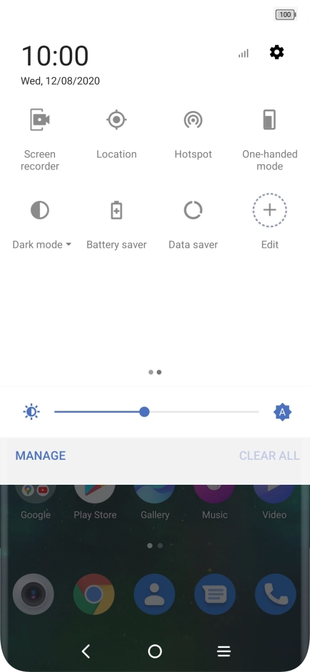Press Battery saver to turn on the function. Press Battery saver to turn on the function.