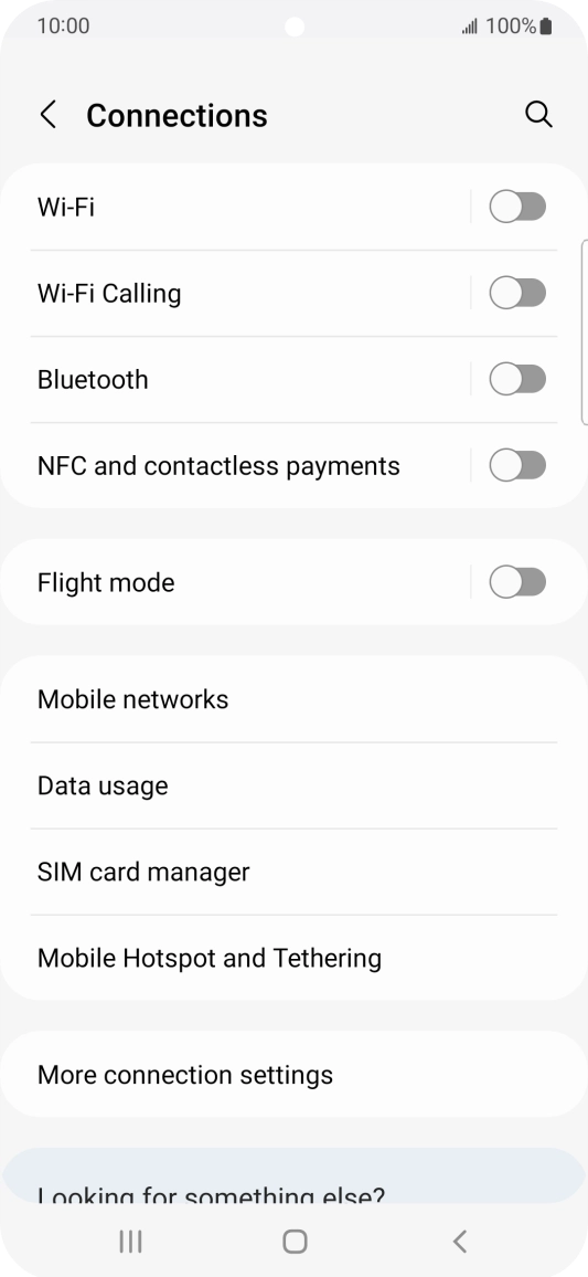Press Mobile Hotspot and Tethering. Press Mobile Hotspot and Tethering.