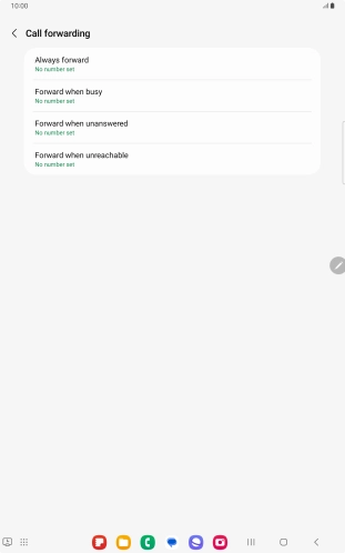 Press the required divert type. Press the required divert type.