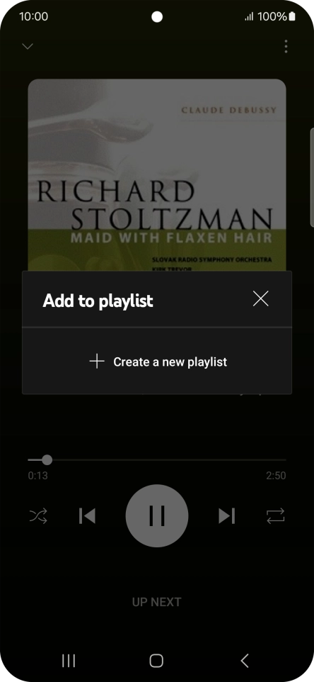 Press Create a new playlist. Press Create a new playlist.