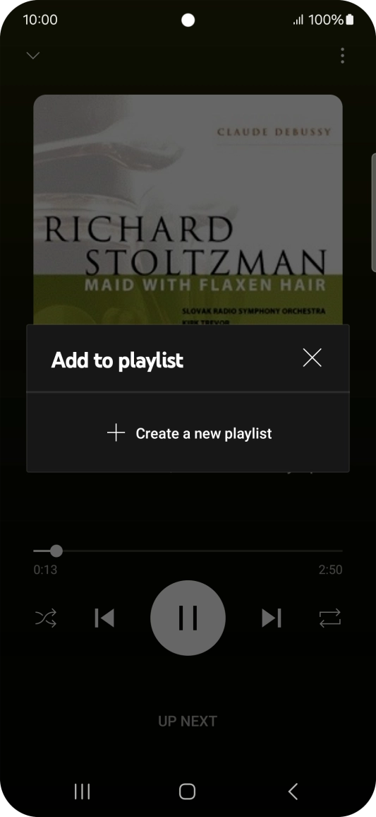 Press Create a new playlist. Press Create a new playlist.