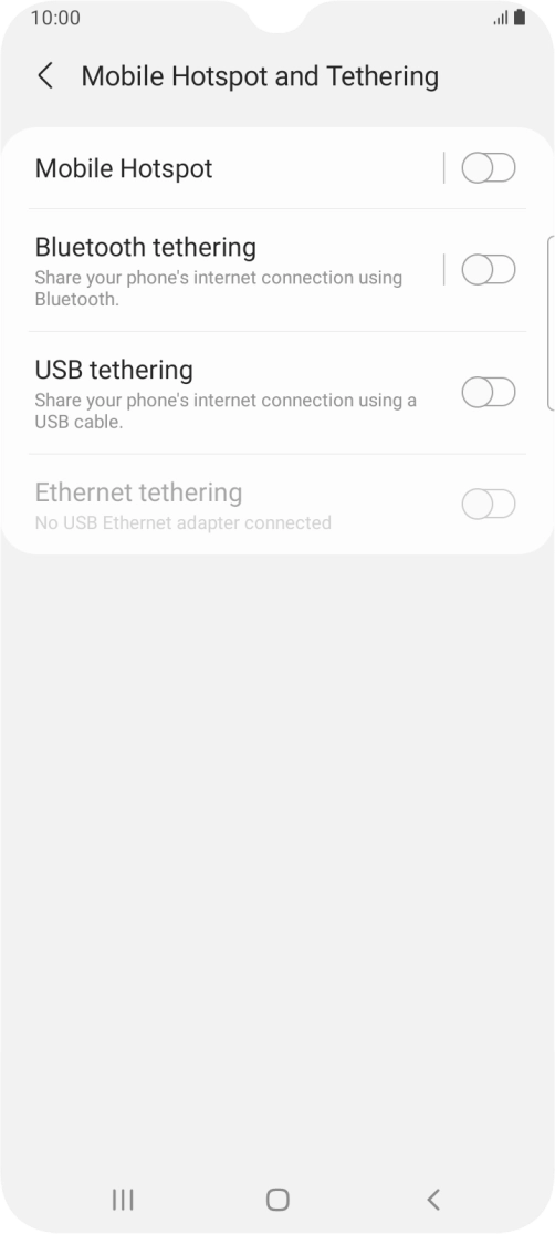 Press Mobile Hotspot. Press Mobile Hotspot.