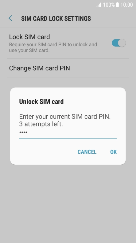 Key in your PIN and press OK. The default PIN is 1111. Key in your PIN and press OK. The default PIN is 1111.