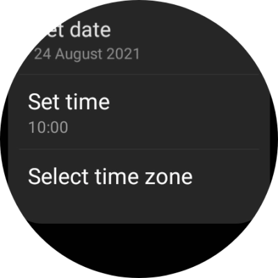 Press Set time. Press Set time.